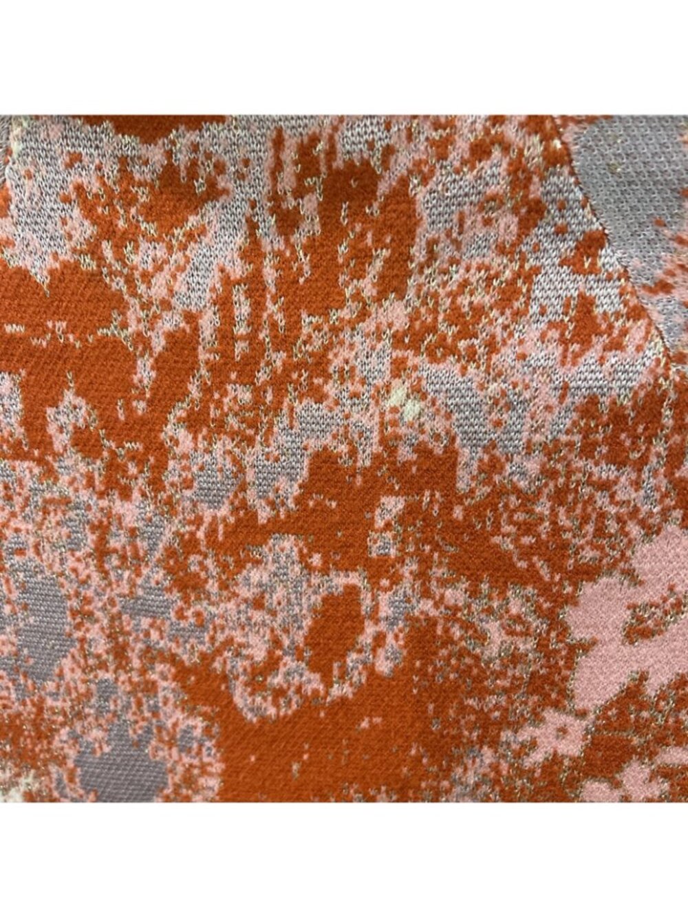 Anthropologie Beatrix Sweater Womens XS Pink Orange Pullover Mock Neck Lurex 138 - Picture 4 of 13